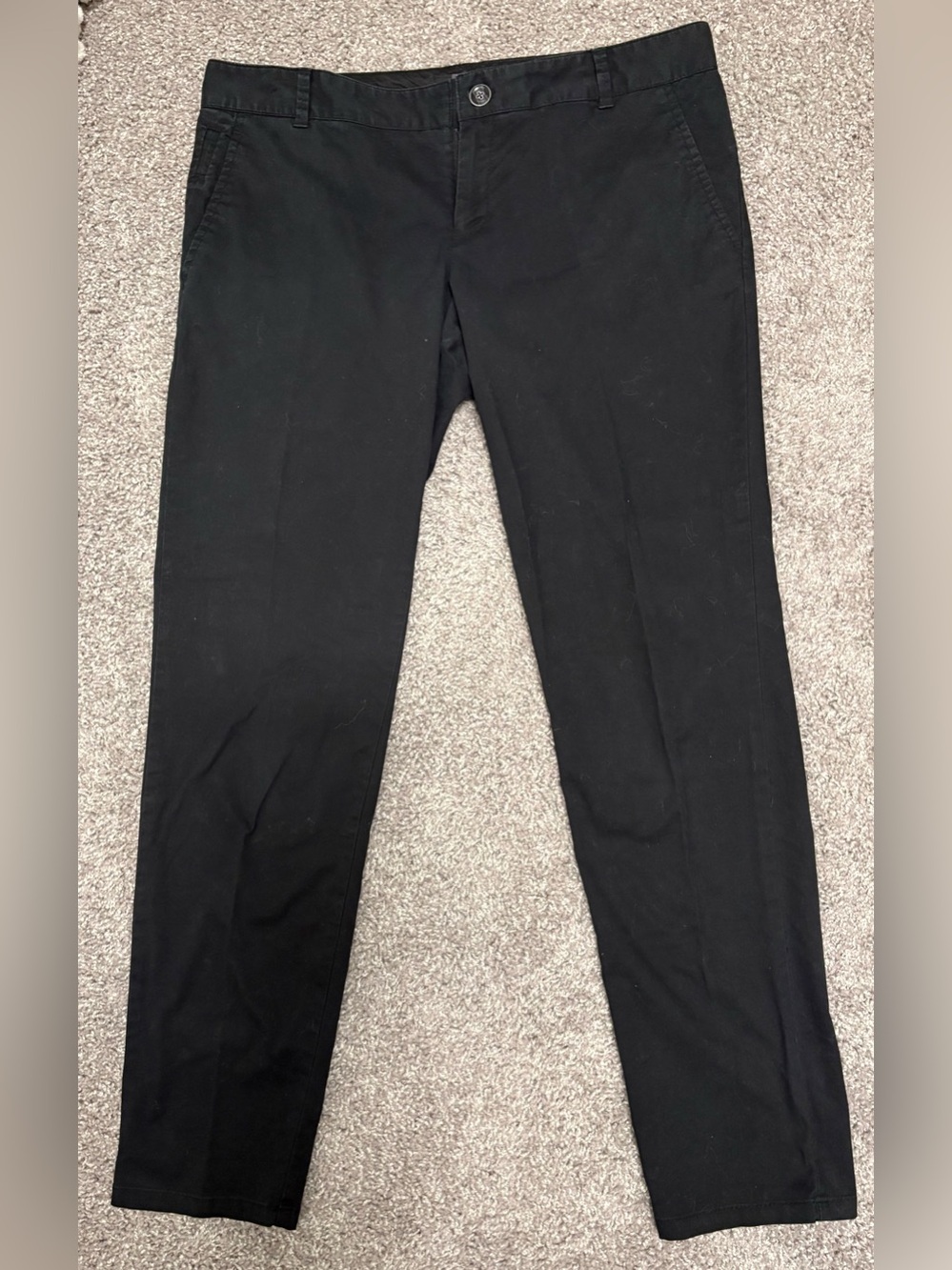 The Limited Black Ankle Crop Chinos - Slim Straight